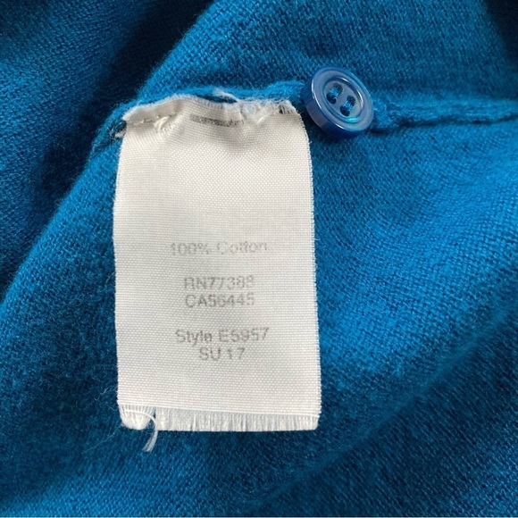 J. Crew blue button down cotton the Caryn Cardigan. Size L - Picture 6 of 6